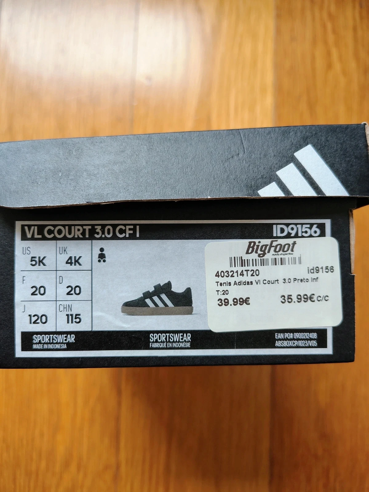 Tênis infantil adidas original Vl Court para skate toddler – photo 3